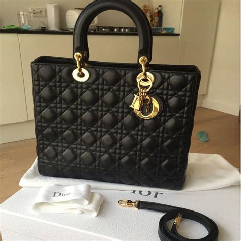 lady dior large black